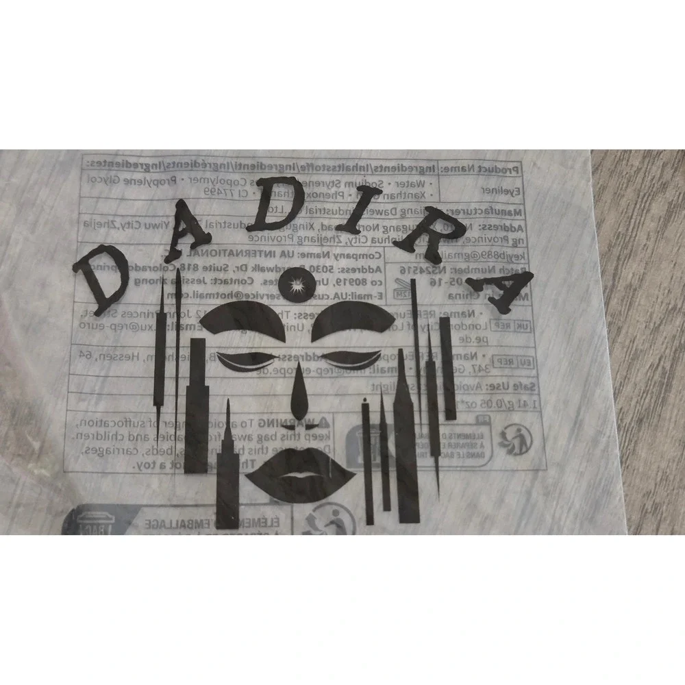 Dadira Black Quick Drying Eye Liner 24 Hours True and Charming Series 6 Pack Lot